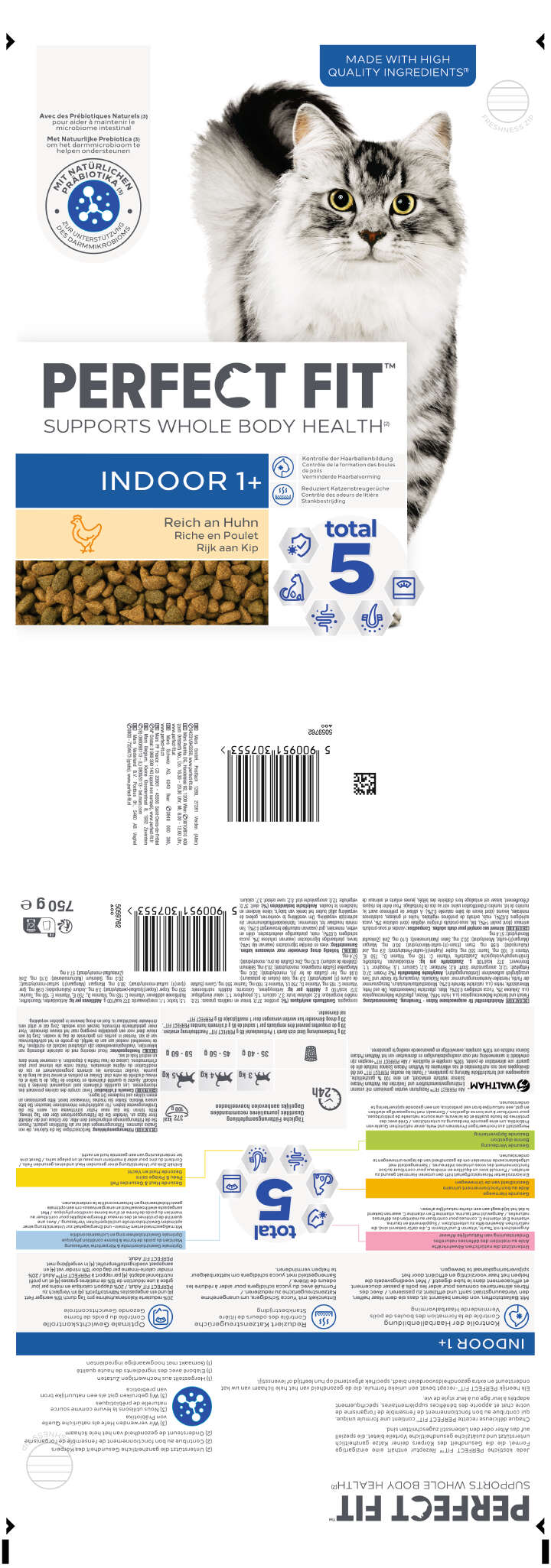 PERFECT FIT Katzen-Trockenfutter Indoor - Mit Huhn